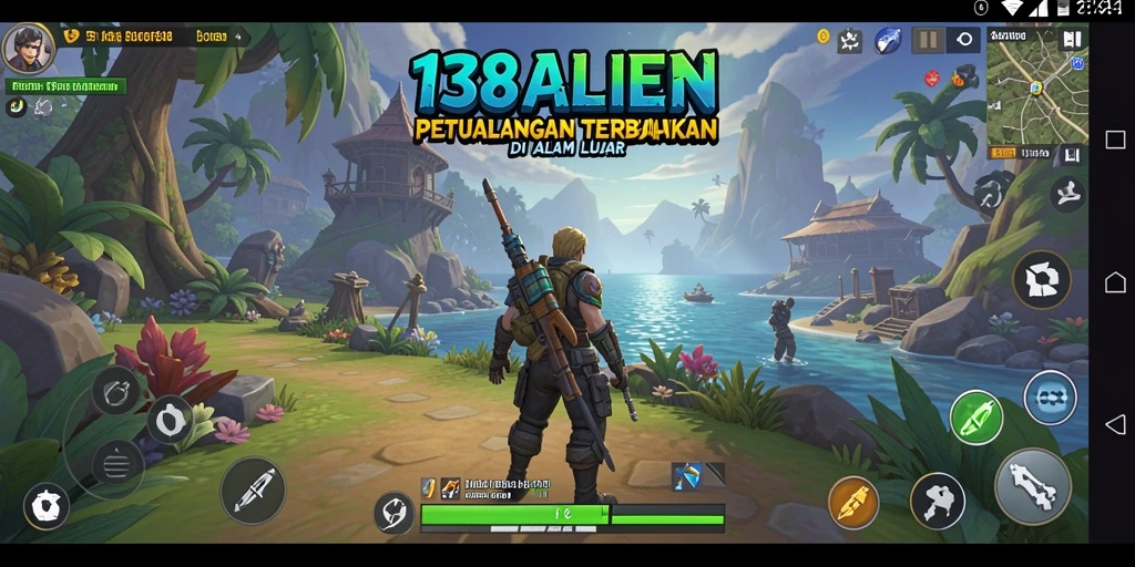 Screenshot gameplay 138ALIEN menampilkan eksplorasi dunia luar yang menakjubkan.