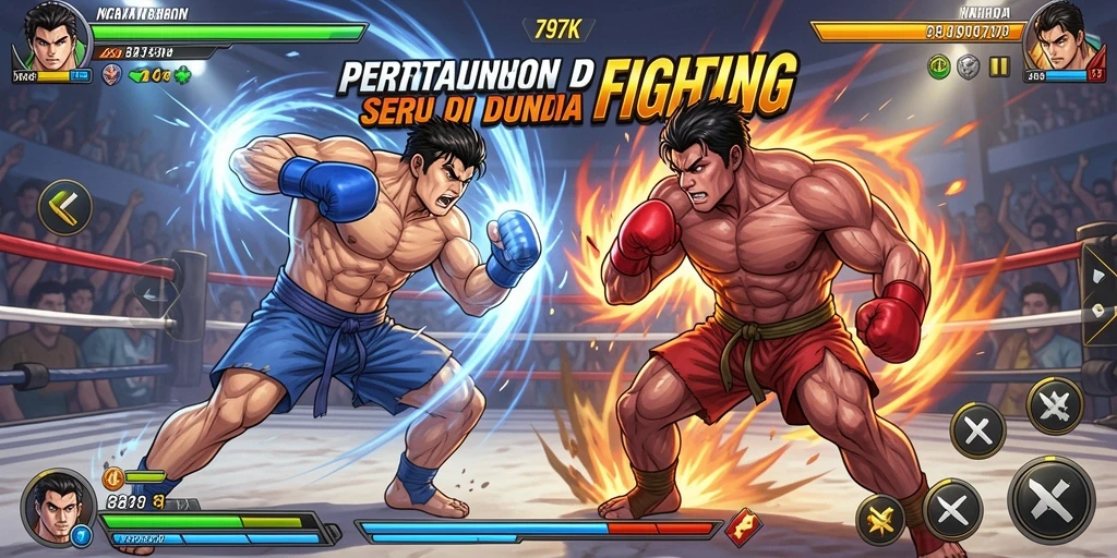 Screenshot gameplay seru 797K dengan pertarungan mendebarkan.