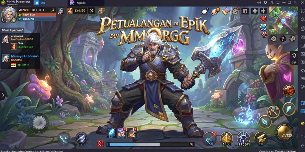 Tampilan gameplay AP686 dengan aksi seru di dunia MMORPG.