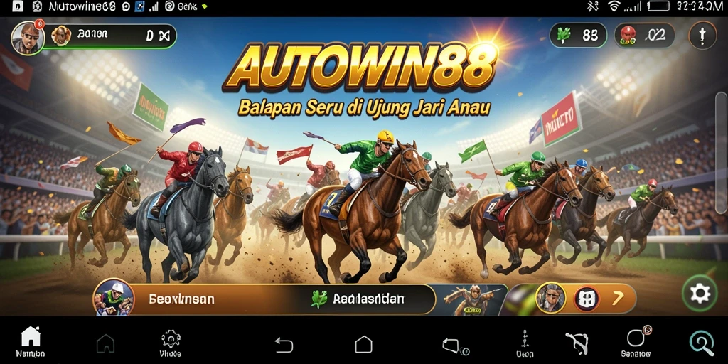 Screenshot AUTOWIN88 menampilkan aksi balapan yang mendebarkan.