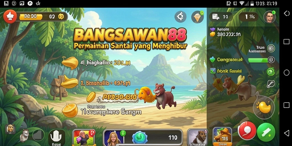 Screenshot BANGSAWAN88 menampilkan gameplay yang ceria dan menyenangkan.