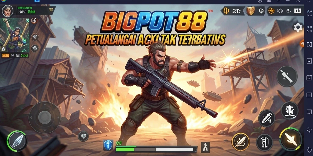 Tampilan gameplay aksi menegangkan dari BIGPOT88.