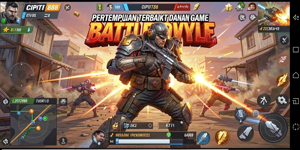 Tampilan gameplay seru dari CIPIT88 dalam permainan Battle Royale.