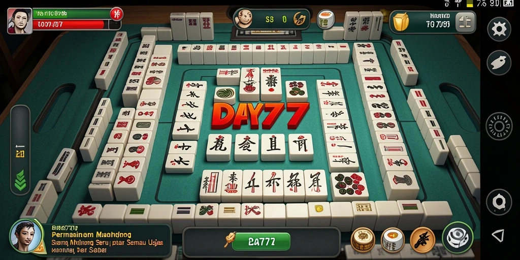 Screenshot DAY777 menunjukkan momen seru dalam permainan Mahjong.