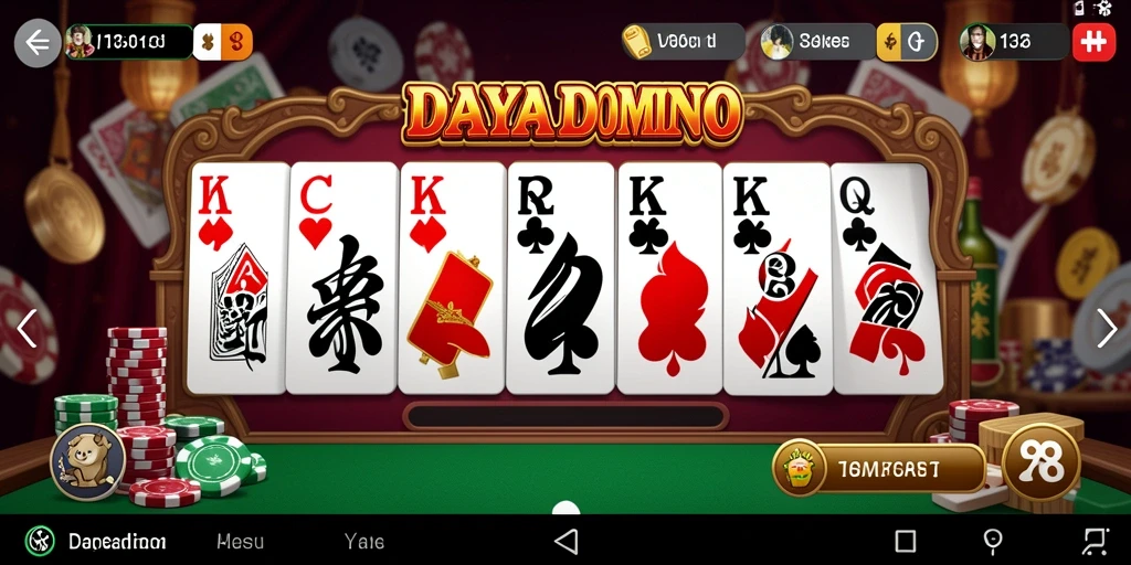 Tampilan menarik dari gameplay Domino di DAYA138.