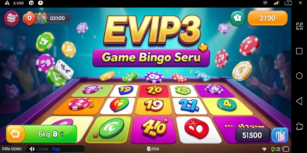 Screenshot gameplay <strong>EVIP3</strong> menampilkan keseruan bermain Bingo.