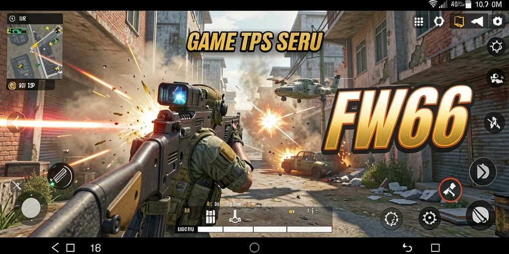 Gameplay FW66 yang dinamis dan menghibur dalam aksi TPS.