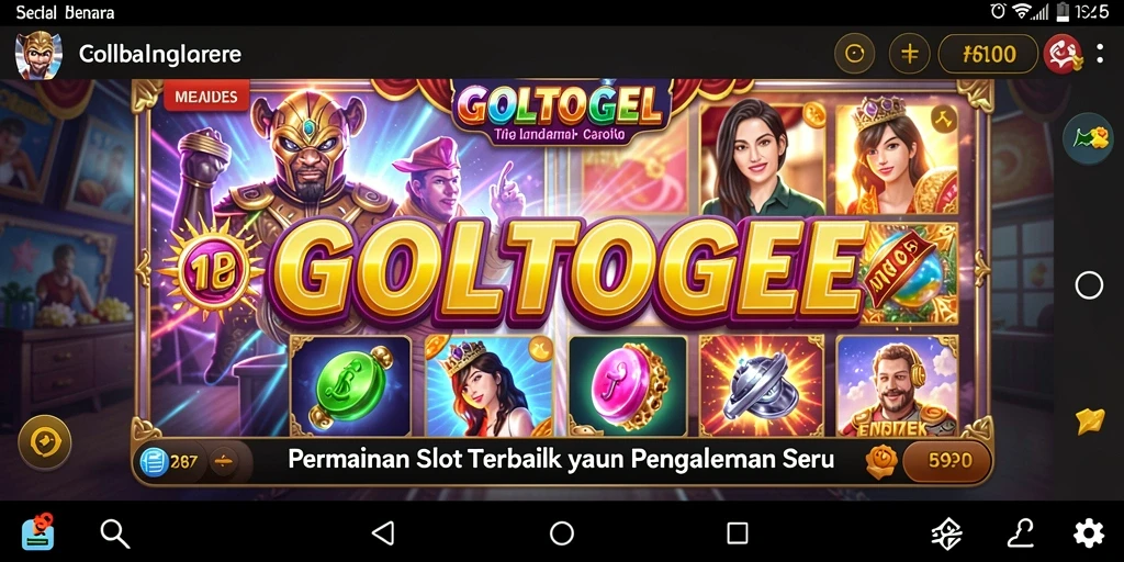 Tampilan permainan Slot GOLTOGEL yang menegangkan dan menarik.