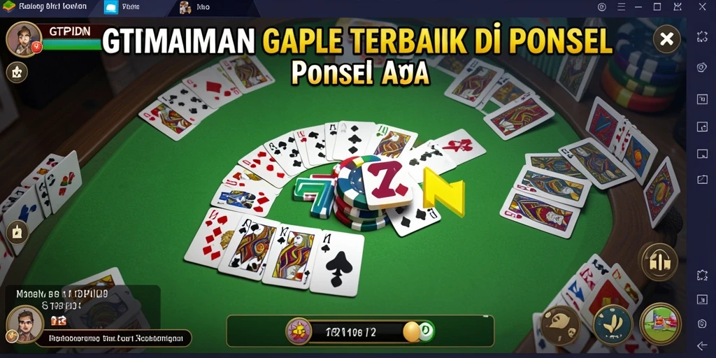 Screenshot utama menampilkan gameplay Gaple yang menarik dan seru.