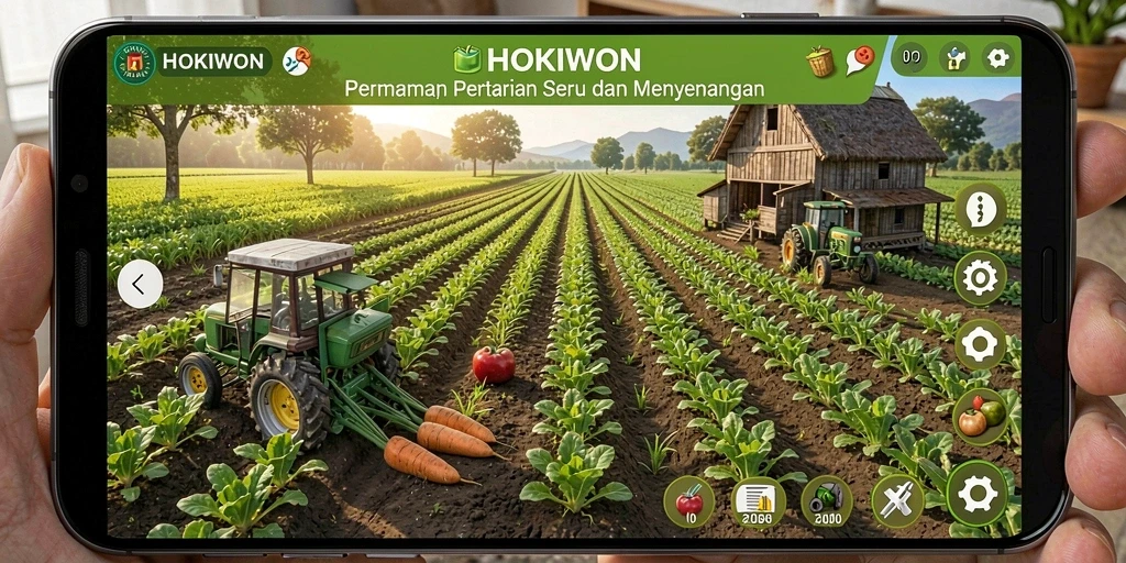 Tampilan gameplay HOKIWON yang menarik dan penuh warna.