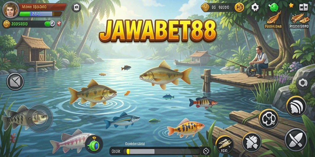 Tampilan menarik dari gameplay memancing JAWABET88 yang seru.