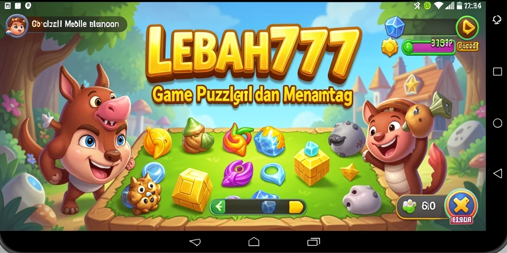 Screenshot gameplay LEBAH777 menunjukkan tantangan Puzzle yang menarik.