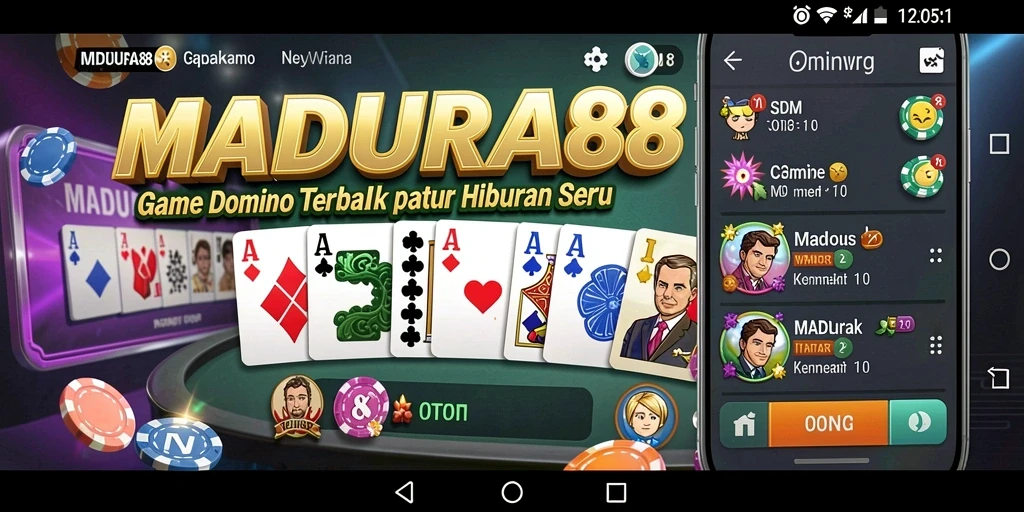 Tampilan gameplay seru dari game Domino MADURA88.