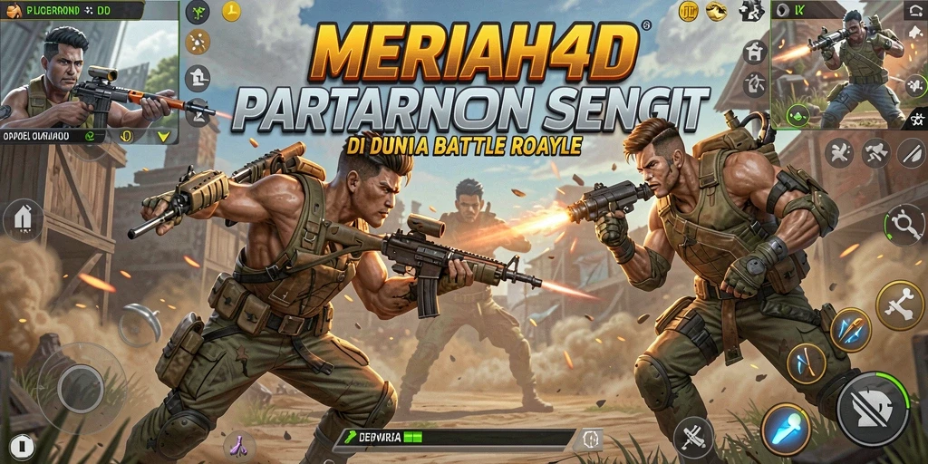 Gameplay SERU dan menegangkan dalam MERIAH4D Battle Royale.