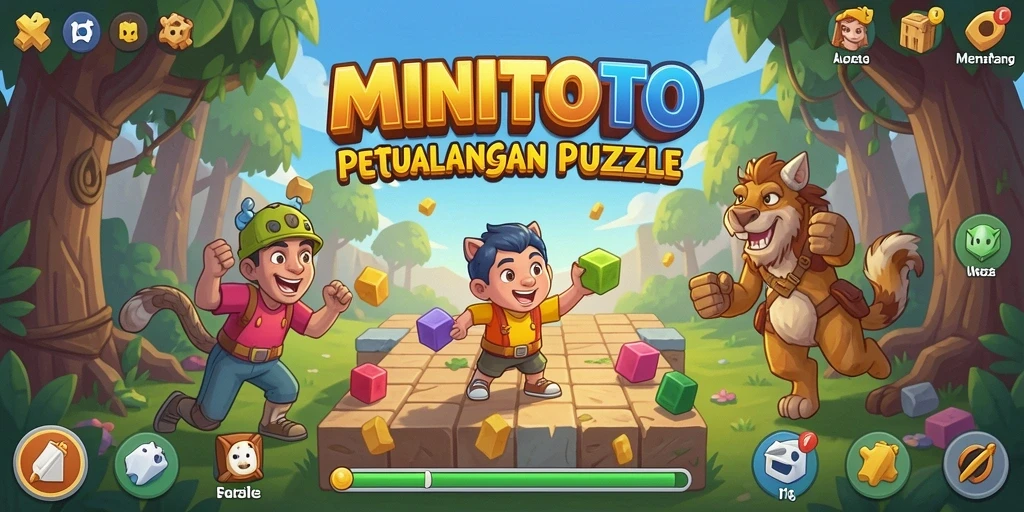 Tampilan gameplay MINITOTO yang menantang dan penuh warna.