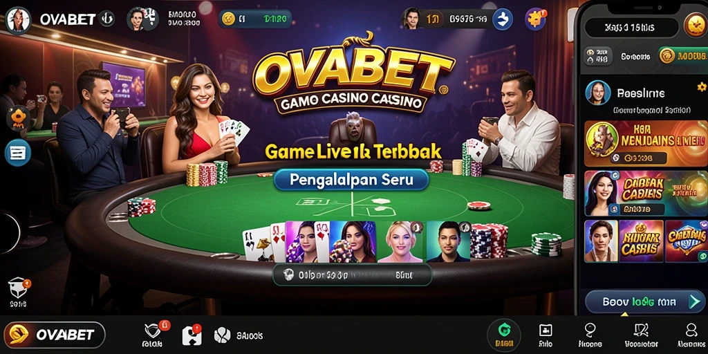 Tampilan gameplay menarik dari permainan Live Casino OVABET.