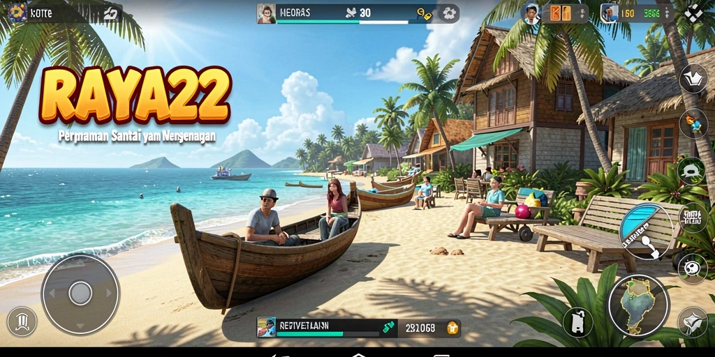 Tampilan gameplay RAYA22 yang menarik dan menyenangkan.