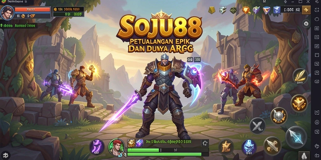 Screenshot gameplay SOJU88 dengan aksi pertarungan yang mendebarkan.