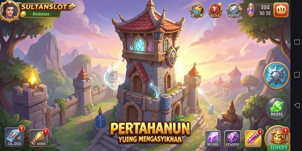Tampilan gameplay SULTANSLOT yang menarik dan seru saat bertahan dari serangan musuh.