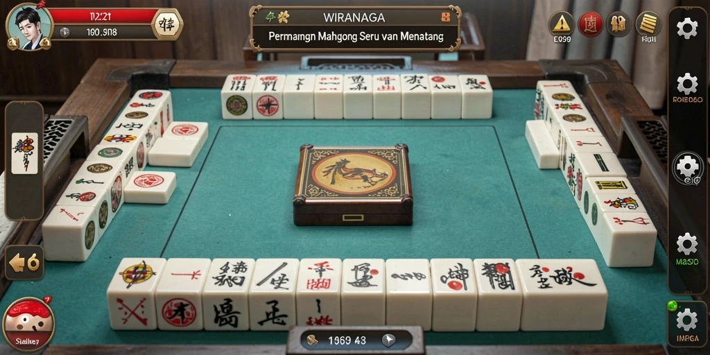 Tampilan gameplay Mahjong yang menarik di WIRANAGA.
