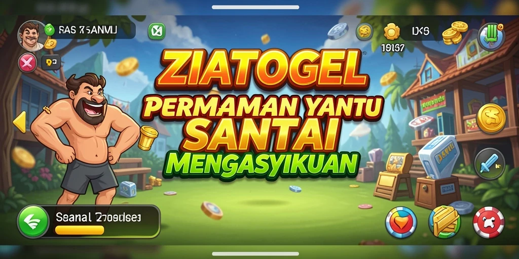 Screenshot gameplay ZIATOGEL yang penuh warna dan seru.