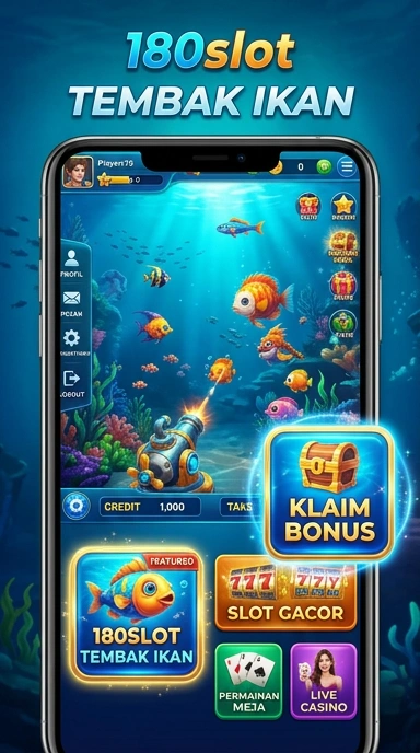 Tampilan sederhana 180slot untuk kemudahan navigasi.