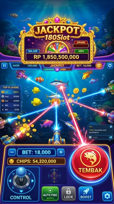 Screenshot antarmuka pengguna 180slot yang intuitif.